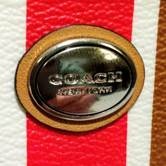 Coach Long Zip Around Coated Canvas w/Leather Trim,, EUC - Picture 2 of 13